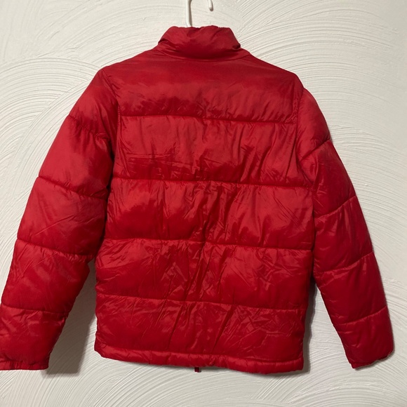 Old Navy Womens XS Red puffer bubble womens jacket winter jacket coat full zip - Picture 9 of 9